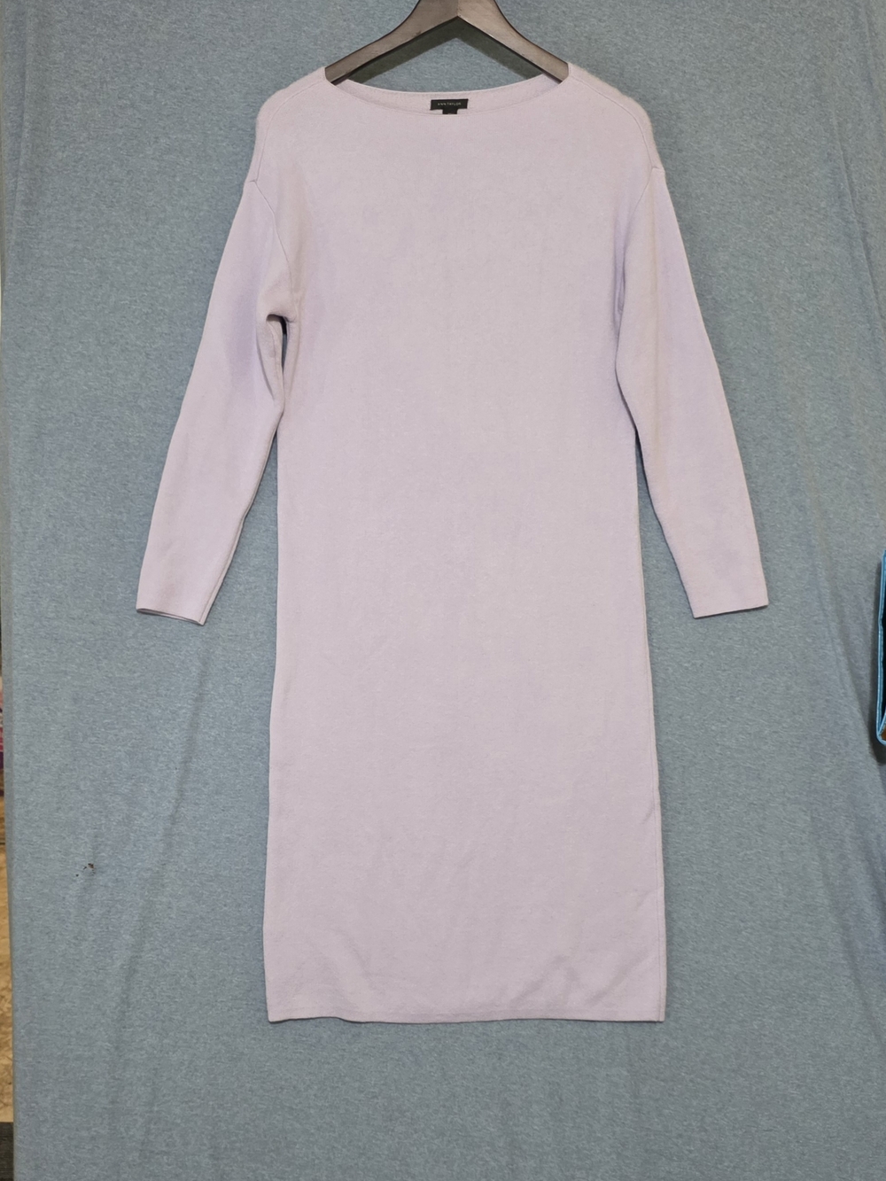 Ann Taylor Lavender Long Sleeve Knit Maxi Dress
